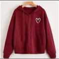 Flower Printed Fleece Zipper Jacket for Girls and Women, Trendy, Comfortable, Durable, and Soft Fabric for Casual Wear. 