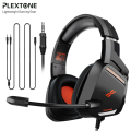 Plextone G800 Gaming Lightweight Over-Ear Headphones With 3.5mm Audio Jack And Microphone - Black. 