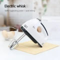 Electric Hand Mixer Egg Beater Machine Automatic Cream Egg Beater Cake Baking Handheld For Kitchen Appliance (White, 180W). 