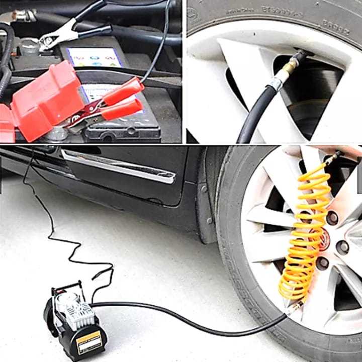Car Dual Air Compressor Heavy Duty - 12v - 150psi - Car Air Pump  Portable Heavy Duty 2 Cylinder 150 PSI 65L/min Air Car Compressor Direct Drive 12V Pump AMP 23A Universal for Car Trucks Bicycle