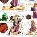Disney Tangled Rapunzel Stickers UNCUT for Kids Journal Scrapbook Phone Cover Laptop Notebook. 
