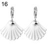 Women Rose Star Conch Moon Shell Cross Cupid Dangle Hoop Earrings Jewelry Gift. 