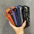 HOCE Camouflage Leather Magnetic Phone Cases For iPhone 12 13 14 15 16 Pro Max MagSafe Case Metal Camera Frame Protective Shockproof Cover. 