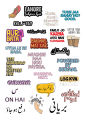 Urdu Typo Sticker Sheet Urdu Cool and Trendy Quotes Best For Teens For Projects or Random Use. 