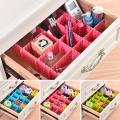 4pcs/Set DIY Drawer Divider Household Storage Organizer Partition Board for Socks Underwear Organize the grid Drawer Partition. 