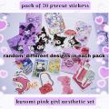 Pack of 3 (see variations) Cute Stickers Kuromi My Melody And Pompompurin Sanrio Anime Stickers For Laptop Girls Kids Toys Phone Diary Cute Cartoon. 