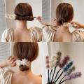 New Chiffon Flower Bun Maker Maruko Hairtyle Tool weet Hair Braided Rope Korean Hair Acceorie Elegant Hair Jewelry Women' Hairband. 