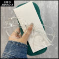 Korean style polygonal large-frame myopia glasses for women with prescription lenses for round faces and small eyes 7244. 