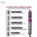 Professional 5 in 1 Hair Dryer & Hot Air Brush Styler, High-Speed Detachable Hot Air Brush for Volumizing, Curling, and Straightening with Anti-Frizz Negative Ion Technology, Fast Drying, Professional Results with Salon-Worthy Volume and Style by MOMO & M. 