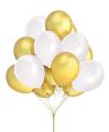 Impressive Golden & White Birthday Theme( 1Birthday Foil+25Balloons+2stars) Birthday Decoration Set Birthday Home Decor Birthday Accessories Reasonable Birthday Theme. 