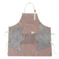 【FUN LIVE】 E. Korean Fashion Waterproof Apron Adjustable Lace Up Apron Oil-Proof Oxford Cloth Kitchen Apron With Side Wipe Hands. 