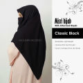 Modern Modest – Misri Hijab With Attached Niqab - Super Breathable – Opaque Good Coverage Front and Back, Thick but Feels Light for Girls/Women. 