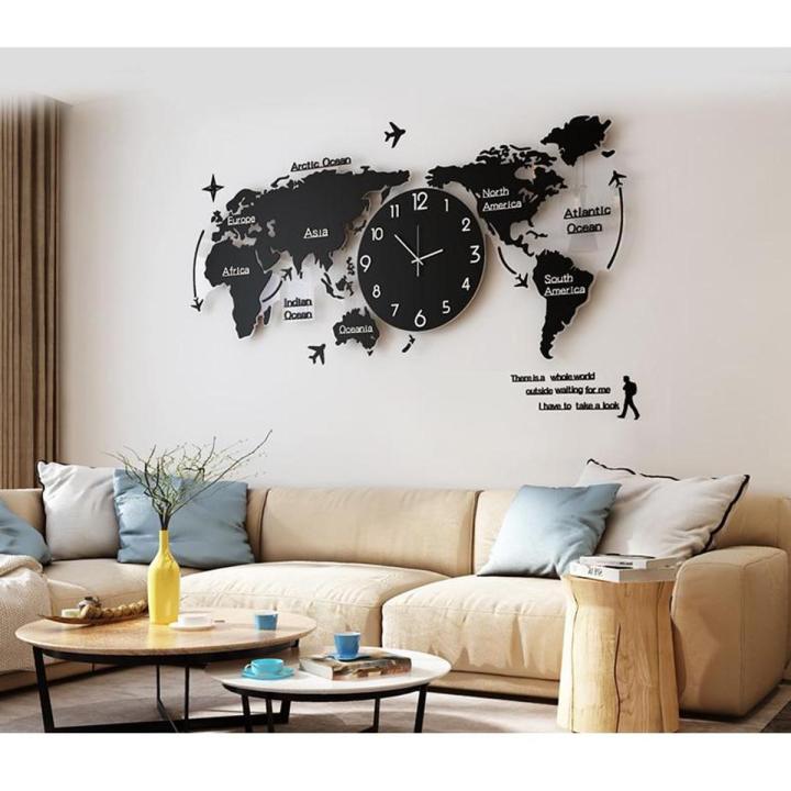 World Map Wall Clock
