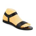 Flat Sandals For Women | Fancy Elastic Slippers In Golden And Black - Sandals For Girls And Ladies. 