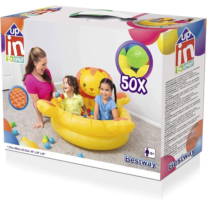 Best way 52262 BW52262 in & Over Bounce Jam Bouncer, Inflatable Kid Bouncy Castle   71" x H34"/φ1.80m x H86cms