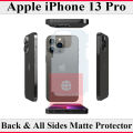 Apple iPhone 13 Pro Complete all Sides Border Protector + Back Matte Protector For Apple iPhone 13 Pro. 