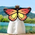 Butterfly Wings Kids Butterfly Dress Up Wings Girls Fairy Wings Toddler Dress Up Costume Rainbow/Blue Butterfly Wing Fairy Shawl. 