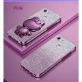 For Oppo F5 F7 Phone case Cute 3D Butterfly Rabbit Cosmetic Mirror Holder Square Soft TPU case. 