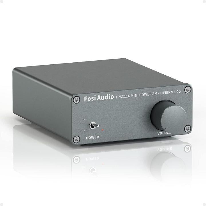 Fosi Audio V1.0G 2 Channel Amplifier Stereo Audio Amp Mini Hi-Fi Class D Integrated TPA3116 Amp for Home Speakers 50W x 2