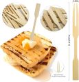 Techmanistan 100 Piece's Bamboo Mini Tasting Forks Fruit Picks 3.5 Inch Mini Bamboo Forks, Wooden Fruit Forks, Small Appetizer Forks, Cocktail Forks, Fruit Forks, Appetizer Toothpicks. 