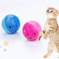 Cat Plastic Ball with Jingle Bell Toy Funny Interactive Plush Pet Kitten Chewing Claws Thumb Bite Mint For Cats Teeth - PS433 - PS-TO. 