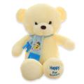 Stuffed & Fluffy White Plush Teddy Bear - 12 inch size. 