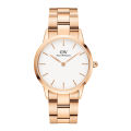 Daniel Wellington White Dial Rose Gold Stainless Steel Watch For Unisex DW00100209. 