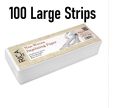RICA Strong Bonded waxing strips (100) مضبوط جڑ کیلئے موثر بال مٹانے کیلئے StripS Pre-Cut Disposable Wax Strips - 100 Pack Hair Removal Wax strips Wax Paper - Disposable Wax Strip packet contain 100 Strips. 