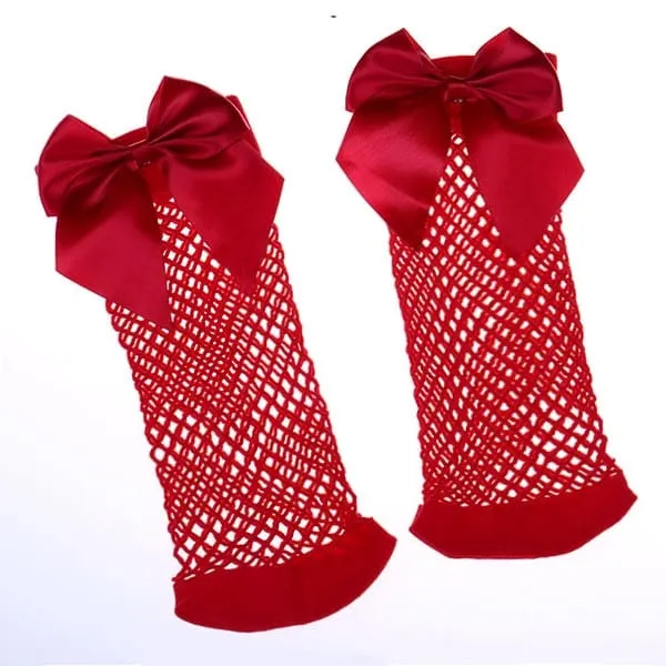 Fishnet%20socks%20with%20bow%20fishnet%20stretchable%20mesh%20socks%20for%20Baby%20girls/Teenage%20Girls%20and%20Women%20-%20Image%202