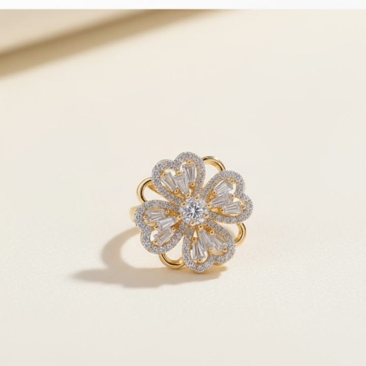 Stunning%20Clover%20Spinning%20Ring%20with%20Diamond%20Accents,%20Adjustable%20Size,%20Women's%20Fashion%20Jewelry%20-%20Image%204