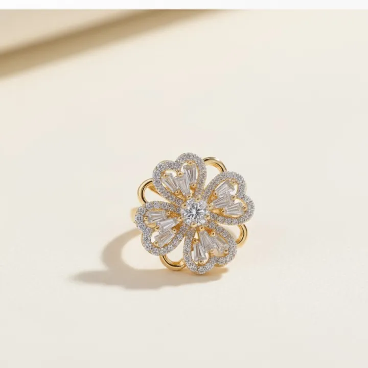 Stunning%20Clover%20Spinning%20Ring%20with%20Diamond%20Accents,%20Adjustable%20Size,%20Women's%20Fashion%20Jewelry%20-%20Image%204