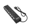 USB HUB 2.0 WITH ON/OFF SWITCH BUTTONS  | 7 PORTS USB HUB EXTENSION |  LIGHTNING FAST CONNECTIVITY | SUPER QUALITY PRODUCT. 