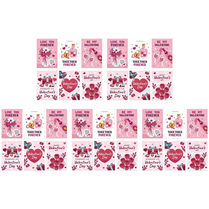 6Pcs/Pack Wine Bottle Decoration Stickers Valentine'S Day Decoration Stickers Stickers Labels