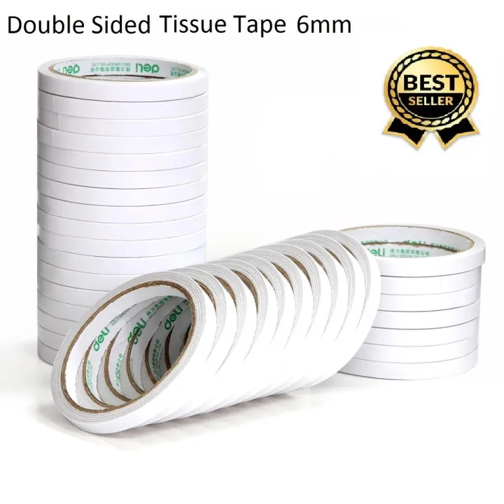 Super%20Strong%20Powerful%20Adhesive%20Double%20Sided%20Tissue%20Tape%20For%20Mounting%20Fixing%20Pad%20Sticky%20-%206%20mm%20-%20White%20-%20Image%203