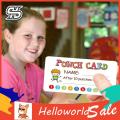 HelloWorld Punch Cards Incentive Boy Girl Student Name Tags Reward Cards Kids Toy. 