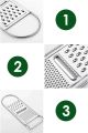 Stainless Steel Grater with Storage| vegetable peeler steel grater| hole hand-held cheese grater|  best for cheese| fruits and vegetables 3 in 1|3 Function Stainless Steel Grater| Slicer, Ginger, Cucumber, Carrot, Cheese|. 