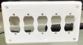 Electrical Switch Plastic Board PVC- 5 Socket Electric Wall Fitting Sheet. 