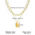 Zovoli Punk Multilayered Gold Chain Choker Necklace For Women Irregular Round Pendant Necklace Trend Jewelry. 