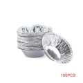 100pcs Disposable Round Egg Tart Mold Aluminum Foil Cups Baking Cookie Pudding Cupcake Mould. 