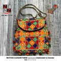 Multicolour Purse Hand Bag crafted with Embroidery & Sequins by ZENZ Sindhi Traditional Wear Embroidered Pouch. 