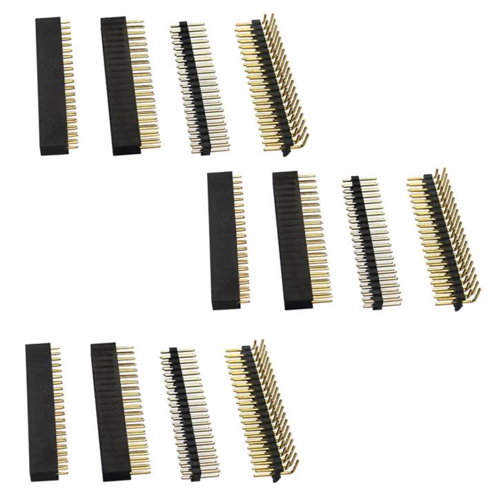 12PCS 40 Pin GPIO Header Kit 20X2 Pins Right Angle GPIO Header Socket for Raspberry Pi Zero/4B/3B+/3B/3A+