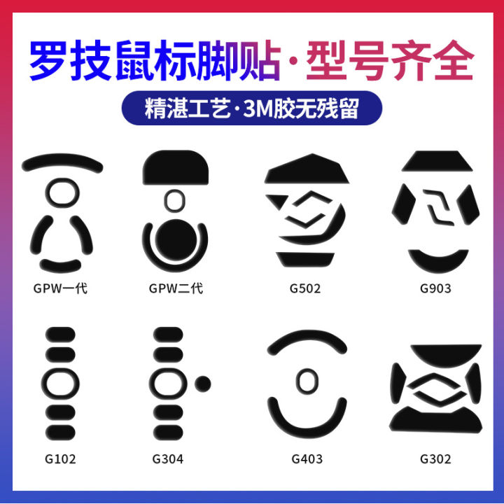 Sanyi is suitable for Logitech Dogfart King GPW Gen 2 G502 mouse anti-slip replacement foot sticker wear-resistant G102