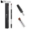 DUcare Eyebrow Brush Eyelash Comb makeup brushes Dual Ended Angled brush Spoolie brush 2 in 1 Lash eyebrow brush set makeup tool. 