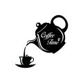 coffee cup and kettle design wall clock, clock for kitchen, stylish clock for kitchen, kitchen clock, wooden clock for kitchen. 