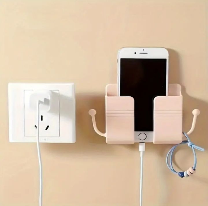 Wall Mobile Phone Holder | Strong Adhesive | Space Saving | Universal Mount | Perfect for Charging & Storage