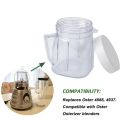 For Oster Blender Replacement Parts, 4937 Mini Osterizer Blender Jar Accessory, Cup Mini Plastic Jars with Lids (2 Pack). 