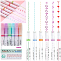 Flownwing 6-Piece Different Dual Tip Curve shape Highlighter Pen Set – Vibrant Colored Pens with Fine Tips for Adult Teenage Kids, Perfect for Coloring Books, Writing, Journaling, Drawing, Scrapbooking, Art, and Office Use (A-6PCS)". 