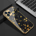 I_Phone 11 Pro Max Cover - Black Marble Series - Premium Electroplated Shutterproof Case Soft Silicon Borders Case. 