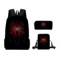 Spider-Man backpack three-piece set for elementary school students cartoon school bag, boys' backpack, superman model Spider-Man Batman. 