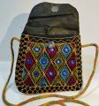 Traditional Pakistani Balochi Sindhi Embroided Multicolor Size 15x12 cm Cultural Wallet Purse Hand Made Golden wire & Mirror Work Handicraft for Females & KidsTraditional Pakistani Balochi Sindhi Embroided Multicolor Size 15x12 cm Cultural Wallet Purse Ha. 